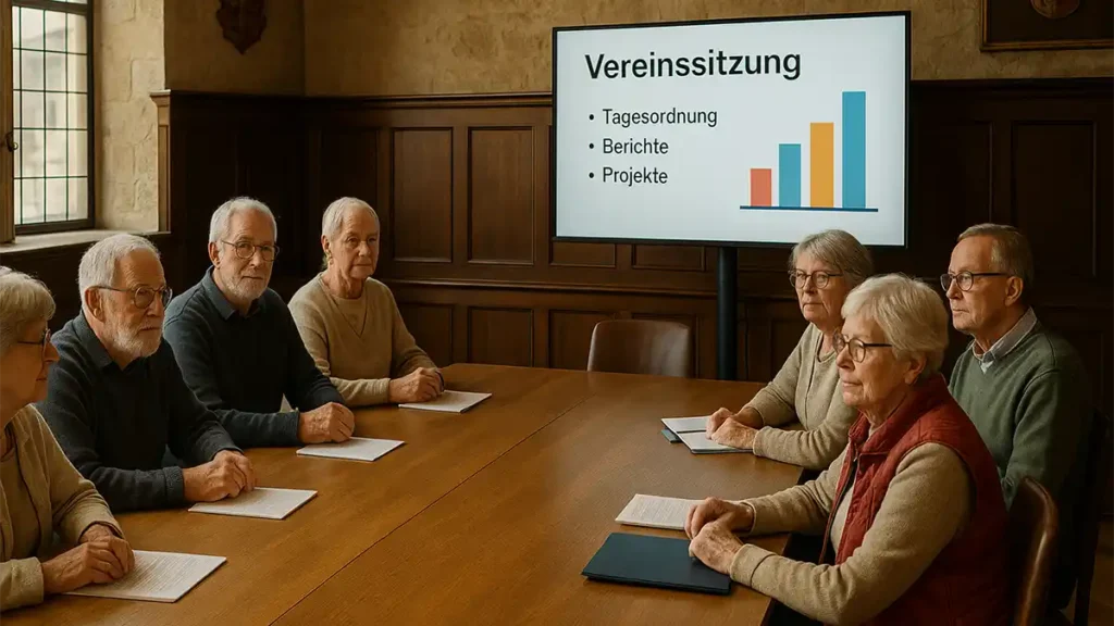 KI-generiertes Bild einer Vereinssitzung